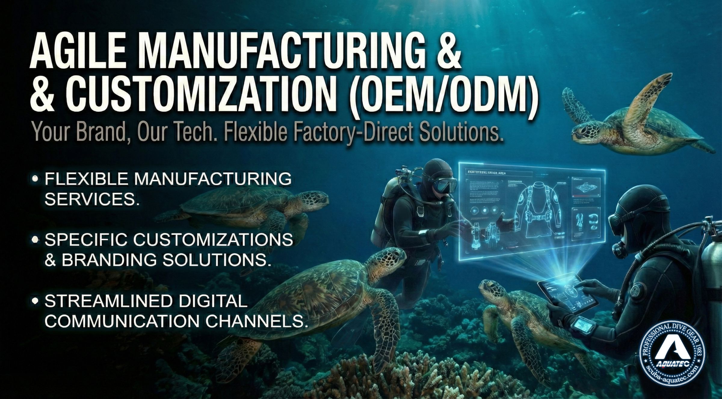 Agile Scuba Manufacturing og tilpassede OEM ODM-løsninger