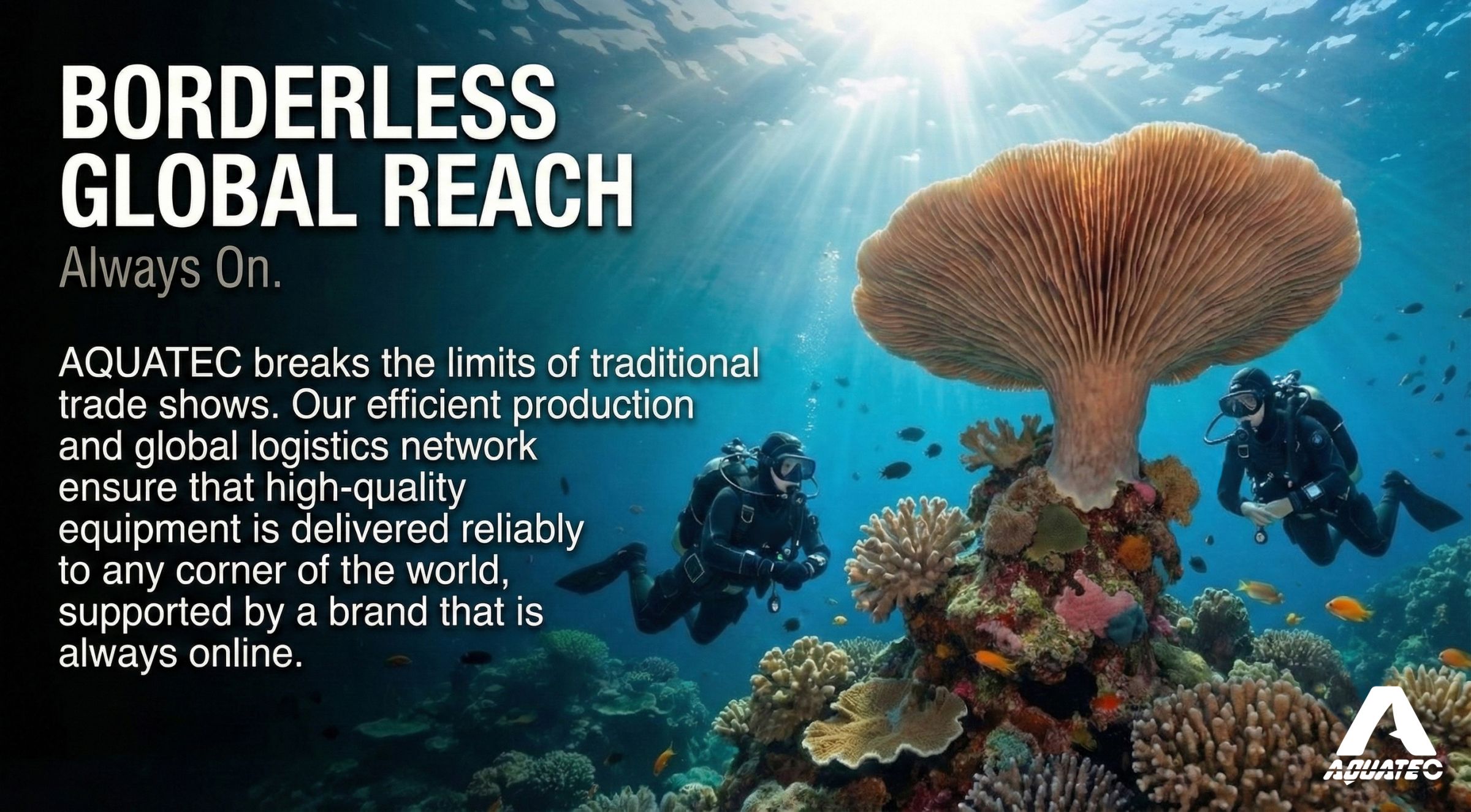 Grenseløs global rekkevidde og effektiv verdensomspennende dykkerlogistikk