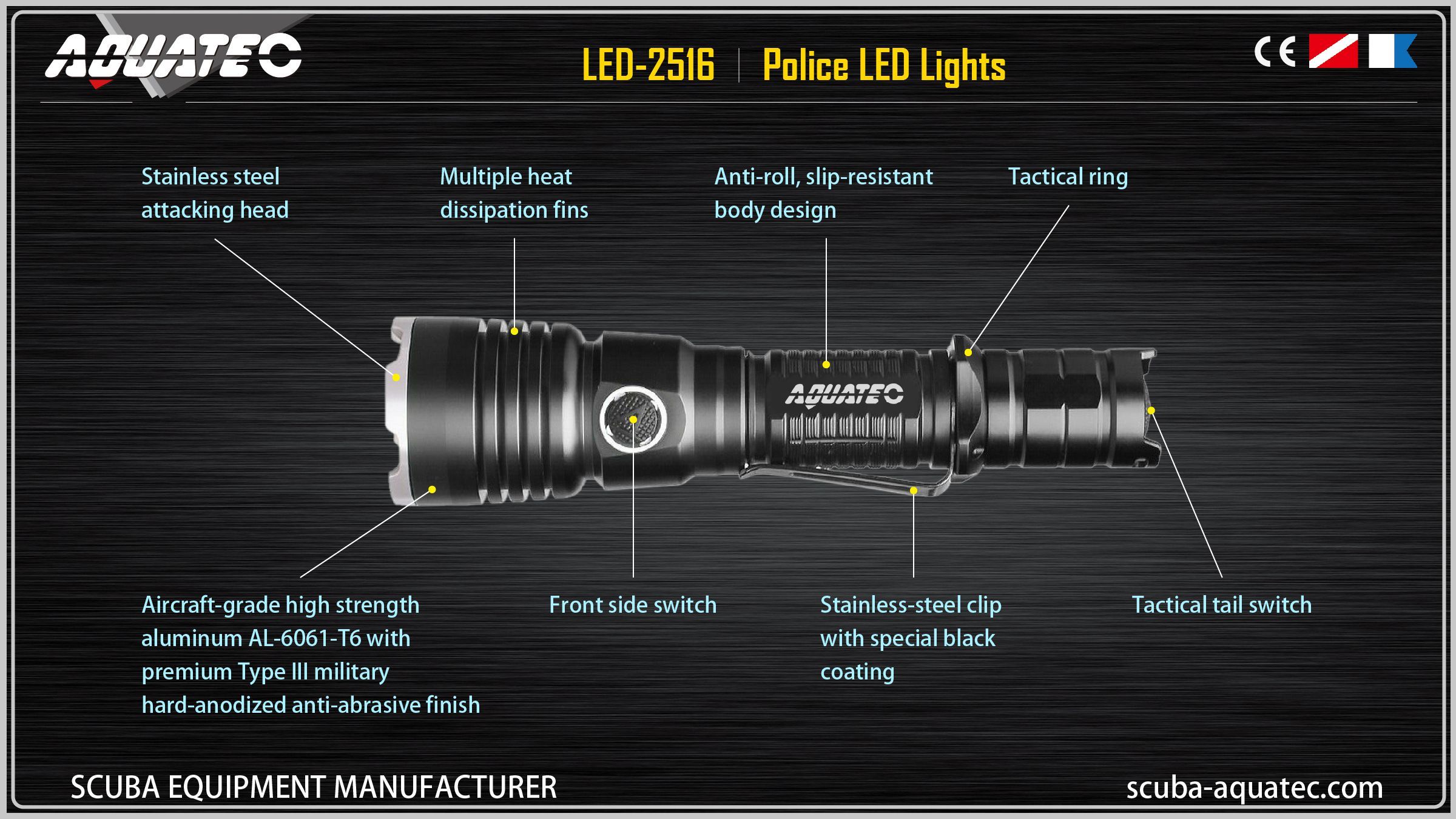  Lampe de poche LED de police