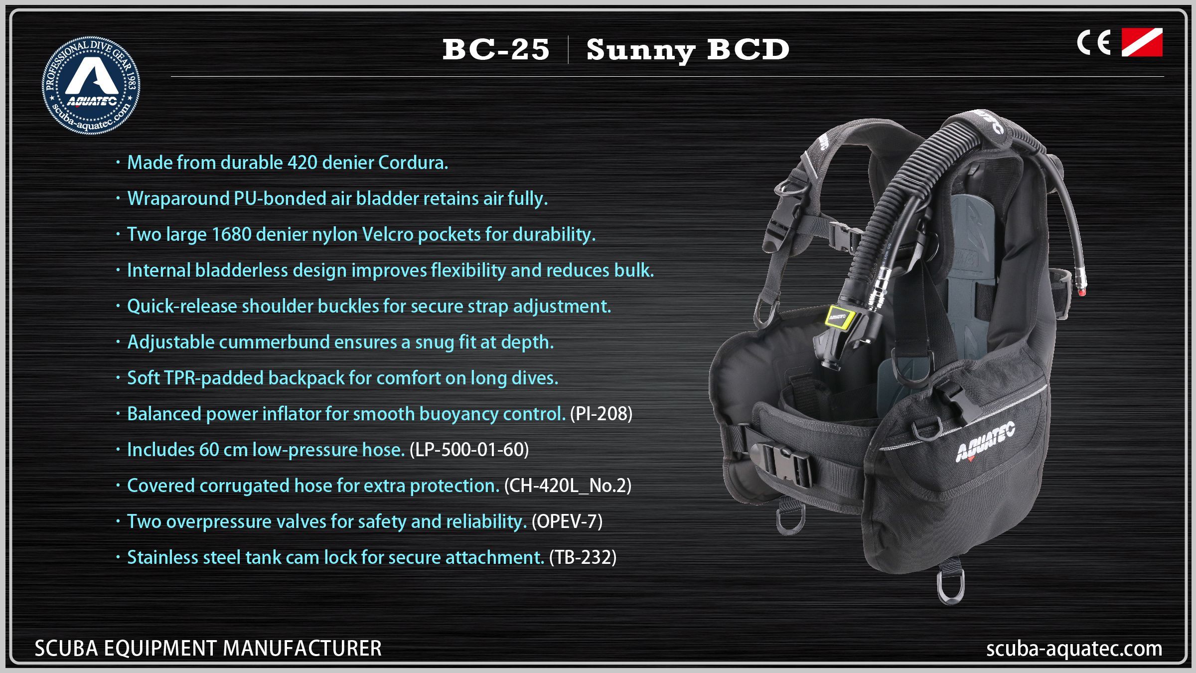 BC-25 Aquatec Potápěčský Tréninkový BCD