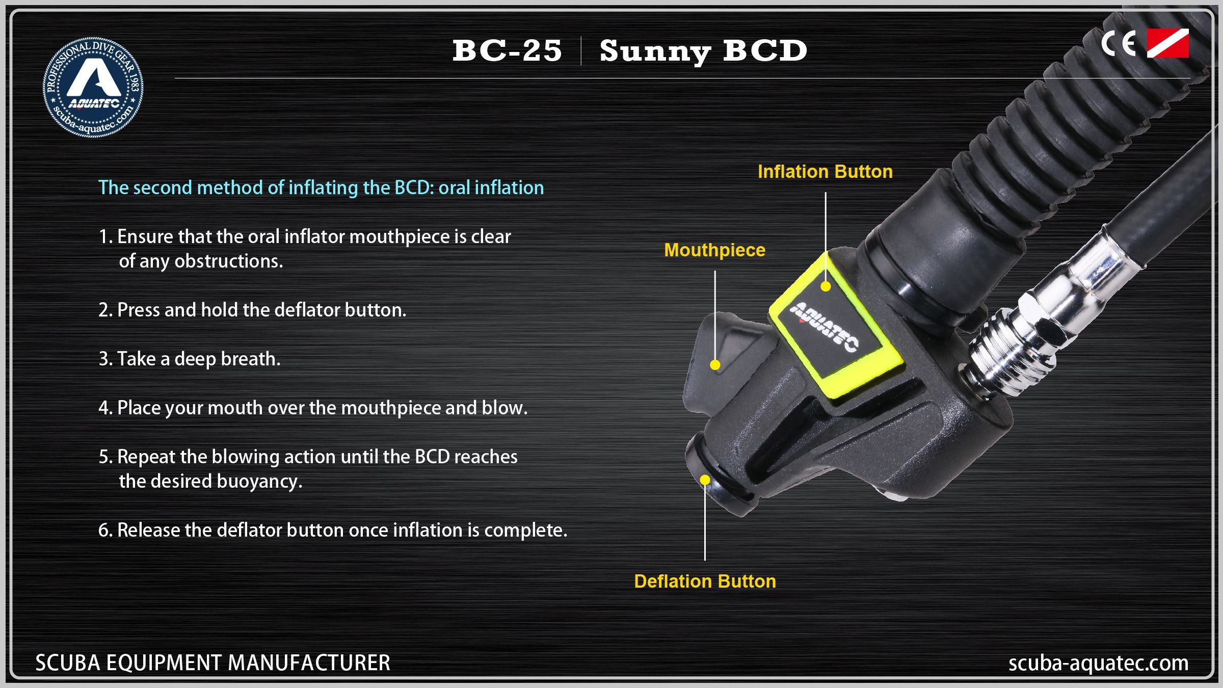 BC-25 Aquatec Potápěčský BCD pro Vstupní Úroveň