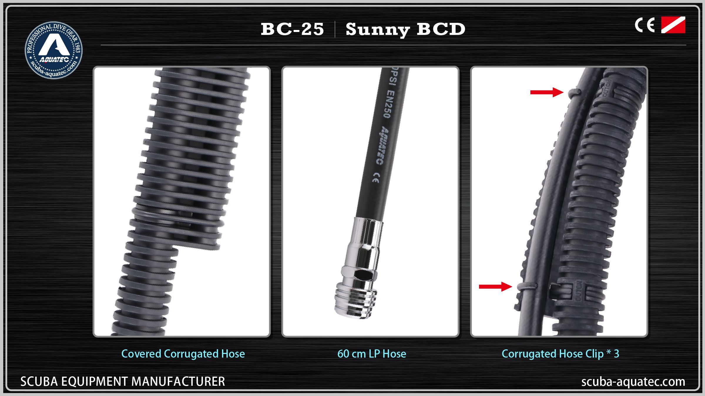 BC-25 Aquatec Potápěčské Zařízení pro Leasing Vztlaku (BCD)