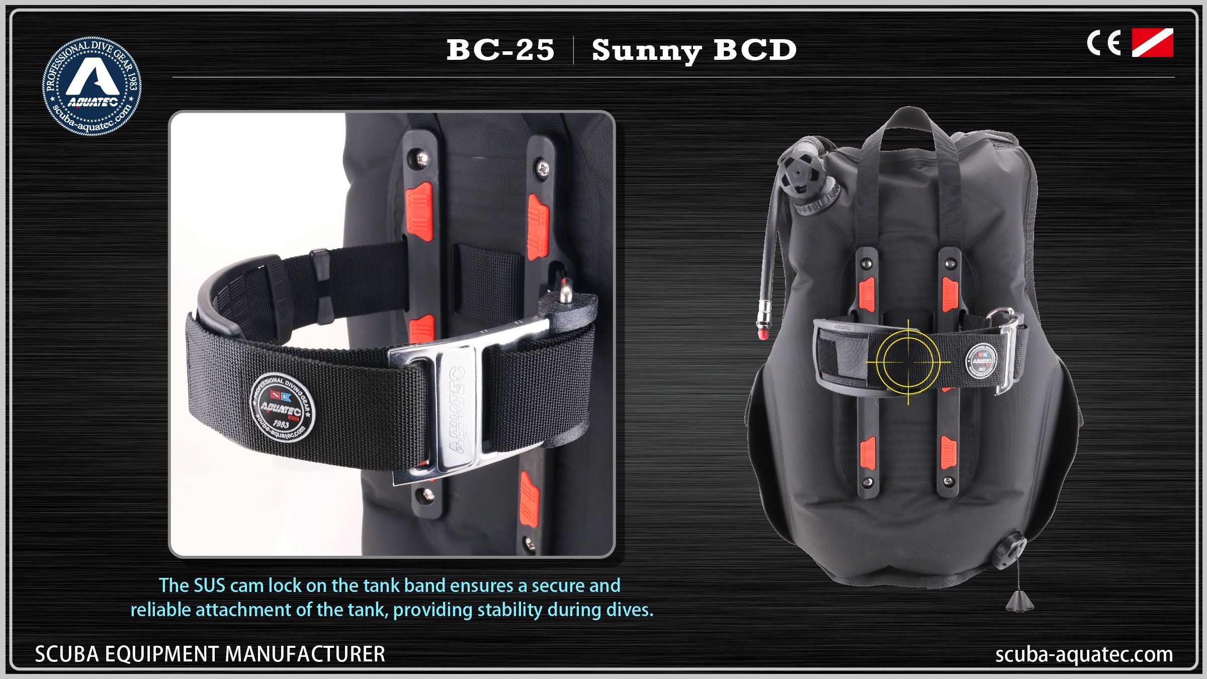 BC-25 Aquatec cenově dostupný potápěčský BCD pro začátečníky