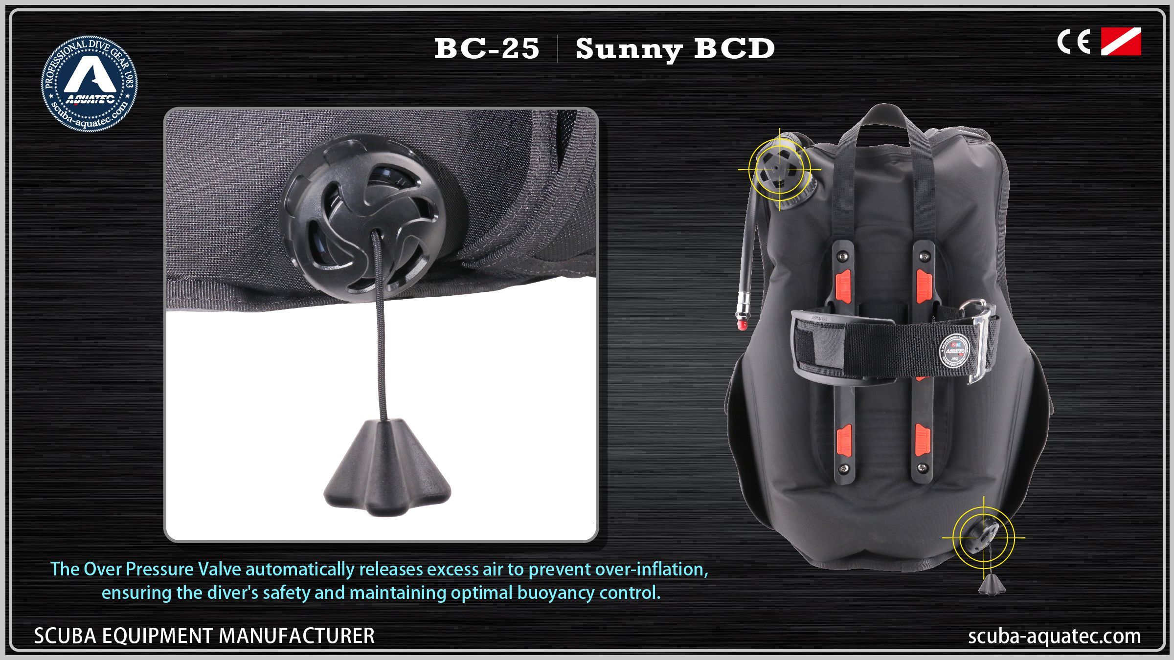 BC-25 Aquatec odolný potápěčský BCD pro začínající potápěče