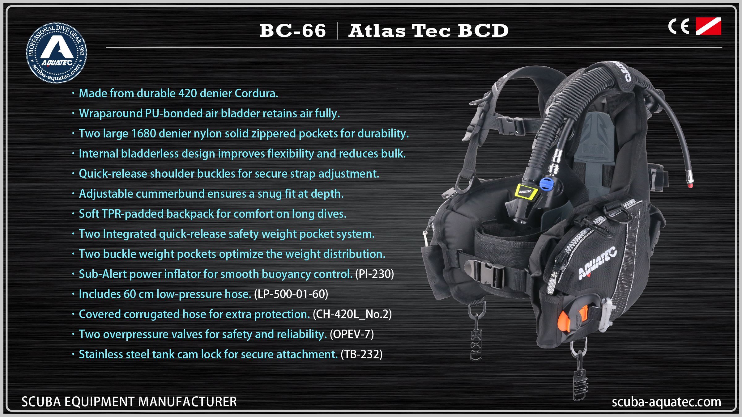 Aquatec BC-66 Atlas pro Tec BCD Größenform