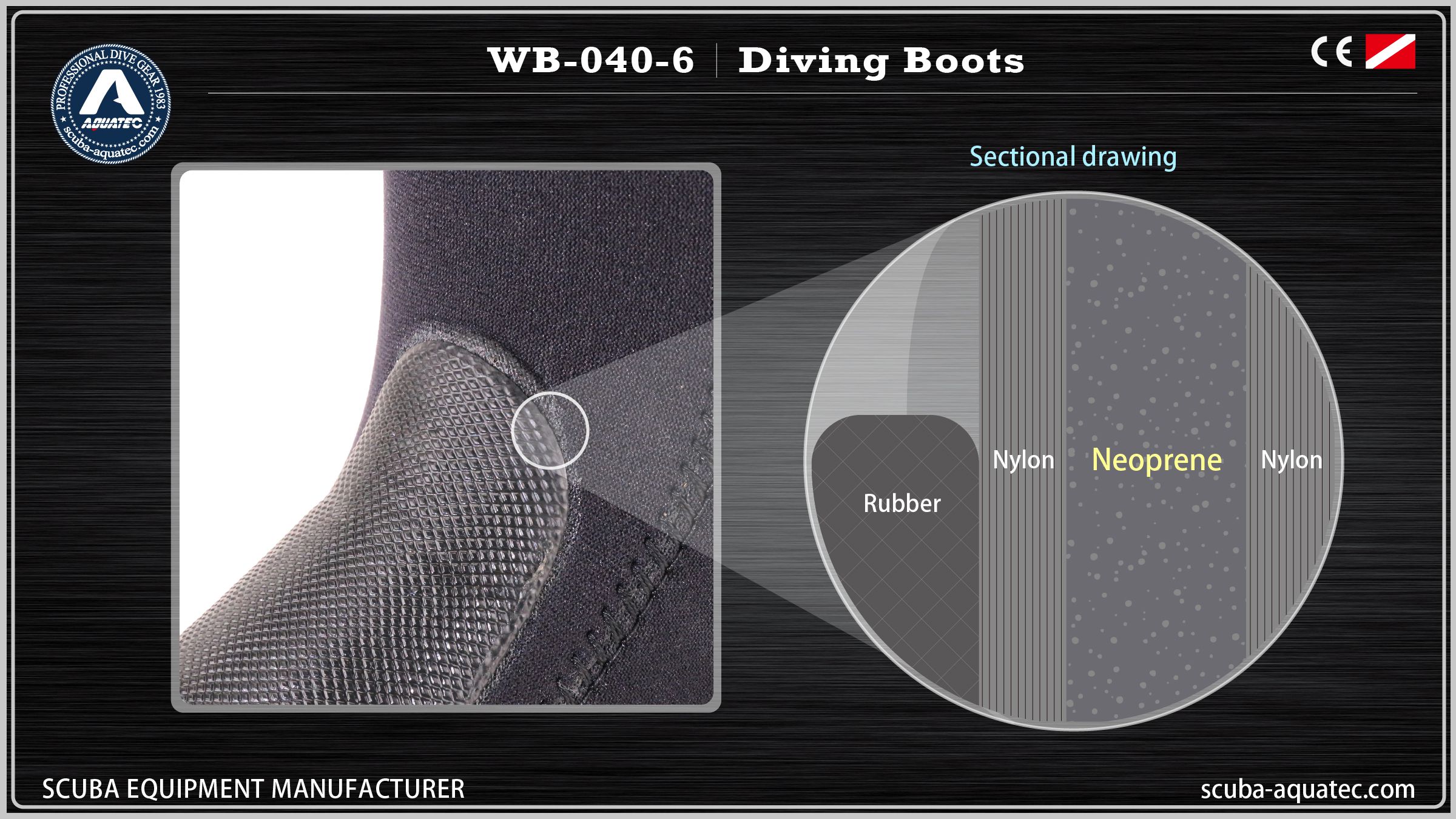 WB-040-6 Aquatec duikschoenen